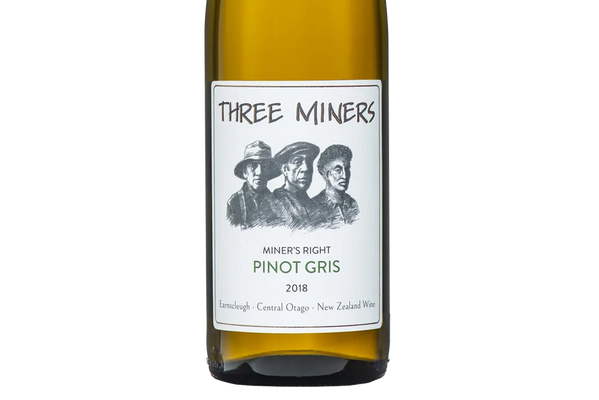 Three Miners 'Miner’s Right' Central Otago Pinot Gris 2018 - Pinot Gris - Black Market