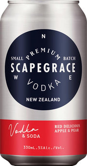 Scapegrace Vodka & Soda with Red Delicious Apple & Pear (330ml) (10pk) - Vodka - Black Market