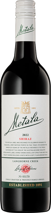 Metala White Label Langhorne Creek Shiraz 2022 (Australia) - Shiraz - Black Market