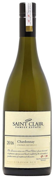 Saint Clair Omaka Reserve Marlborough Chardonnay 2016 - Chardonnay - Black Market