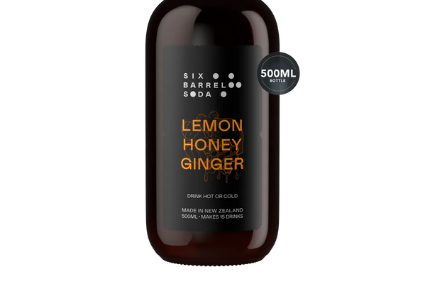Six Barrel Soda Co. Lemon Honey Ginger Syrup (500ml) - Syrup - Black Market