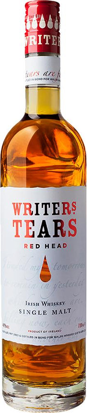 Writers' Tears Red Head Single Malt Irish Whiskey (700ml) - Whisky - Black Market