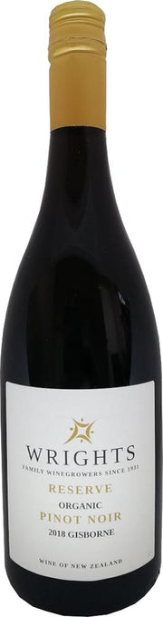 Wrights Reserve Gisborne Organic Pinot Noir 2018 - Pinot Noir - Black Market