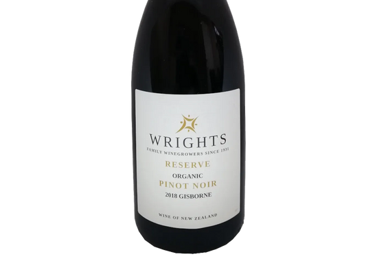 Wrights Reserve Gisborne Organic Pinot Noir 2018 - Pinot Noir - Black Market