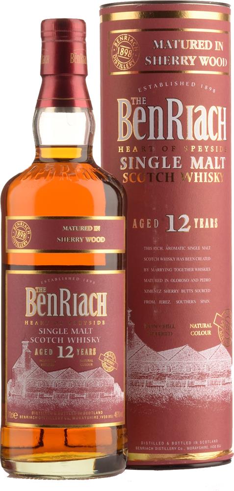 BenRiach 12yo Sherry Wood Finish Single Malt Scotch Whisky (700ml) - Whisky - Black Market