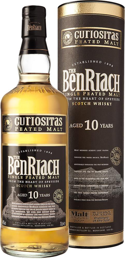 BenRiach Curiositas 10yo Single Peated Malt Scotch Whisky (700ml) - Whisky - Black Market