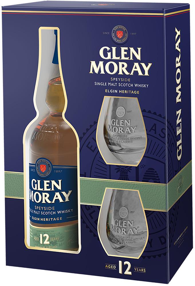 Glen Moray 12 YO Single Malt Scotch Whisky Gift Set - Whisky - Black Market