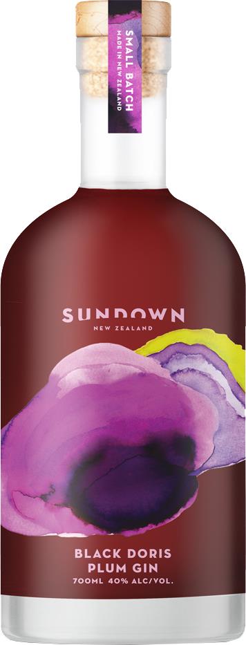 Sundown Black Doris Plum Gin (700ml) - Gin - Black Market