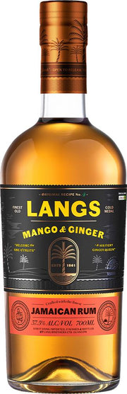 Langs Jamaican Mango & Ginger Rum (700ml) - Tequila - Black Market