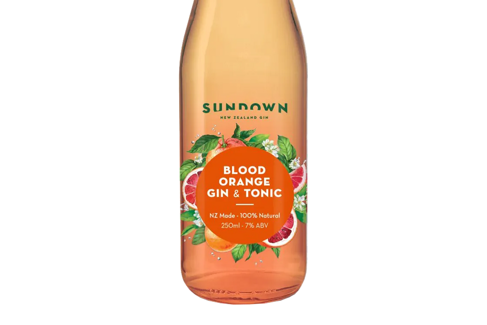 Sundown New Zealand Blood Orange Gin & Tonic (250ml) - Pre-Mixed - Black Market