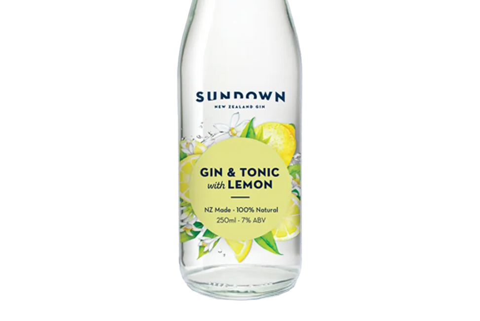 Sundown New Zealand Gin & Tonic with Lemon (250ml) - Pre-Mixed - Black Market