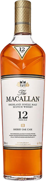 The Macallan 12yo Sherry Cask Highland Single Malt Scotch Whisky (700ml) - Whisky - Black Market