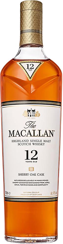 The Macallan 12yo Sherry Cask Highland Single Malt Scotch Whisky (700ml) - Whisky - Black Market