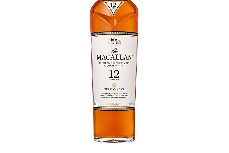 The Macallan 12yo Sherry Cask Highland Single Malt Scotch Whisky (700ml) - Whisky - Black Market