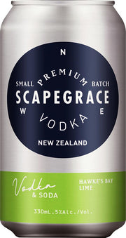 Scapegrace Vodka & Soda with Hawke's Bay Lime (330ml) - Vodka - Black Market