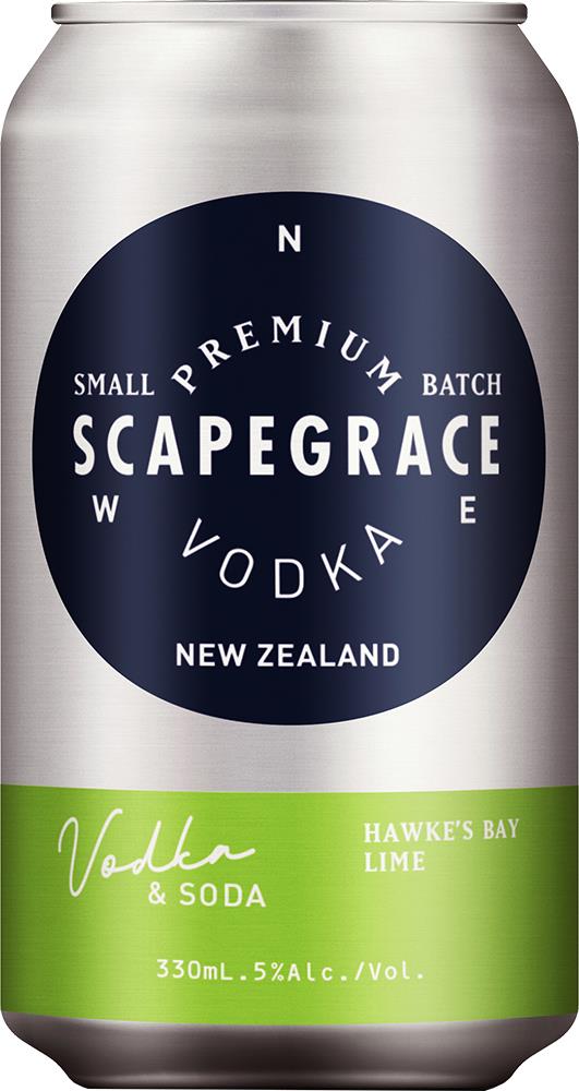 Scapegrace Vodka & Soda with Hawke's Bay Lime (330ml) - Vodka - Black Market