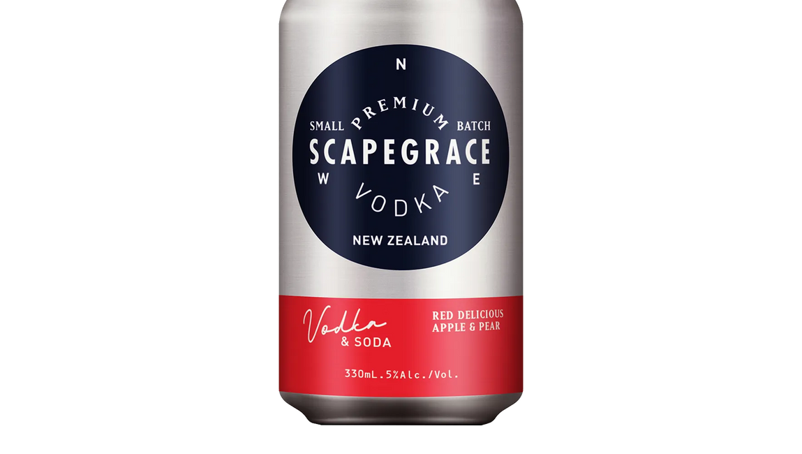 Scapegrace Vodka & Soda with Red Delicious Apple & Pear (330ml) (10pk) - Vodka - Black Market