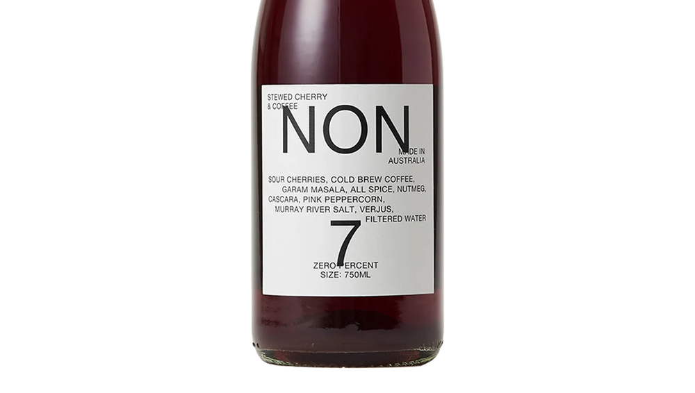 NON 7 Stewed Cherry & Coffee Non Alcoholic Natural Wine NV (Australia) - Brut - Black Market