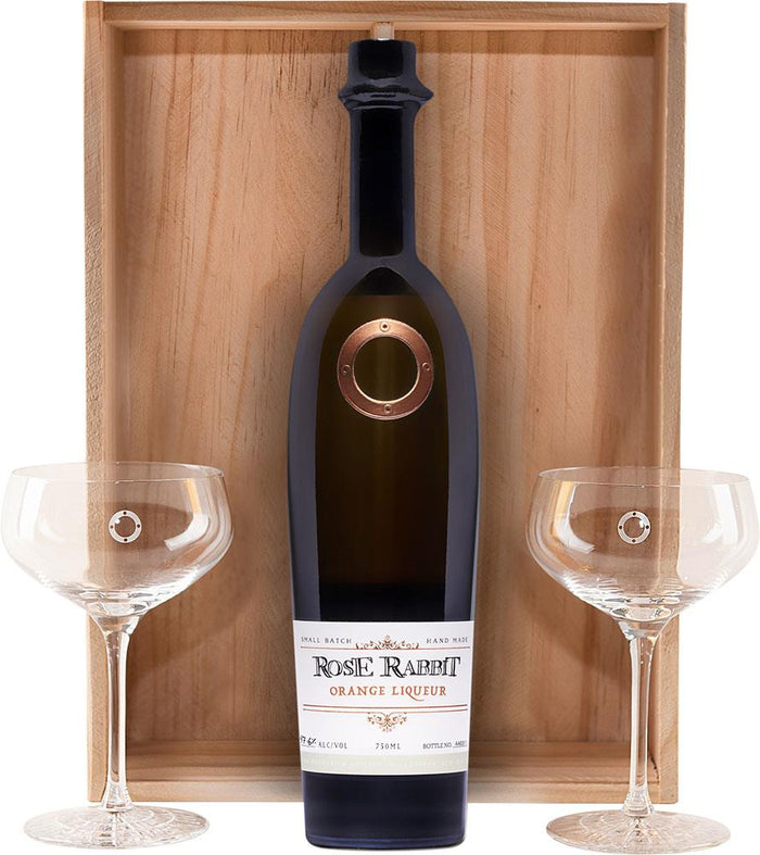 Rose Rabbit & Spiegelau Crystal Martini Gift Set (By Cardrona) - Liqueur - Black Market