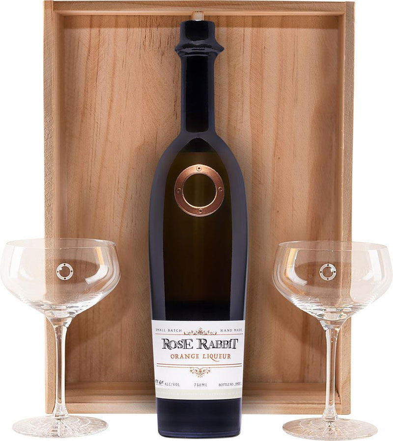 Rose Rabbit & Spiegelau Crystal Martini Gift Set (By Cardrona) - Liqueur - Black Market