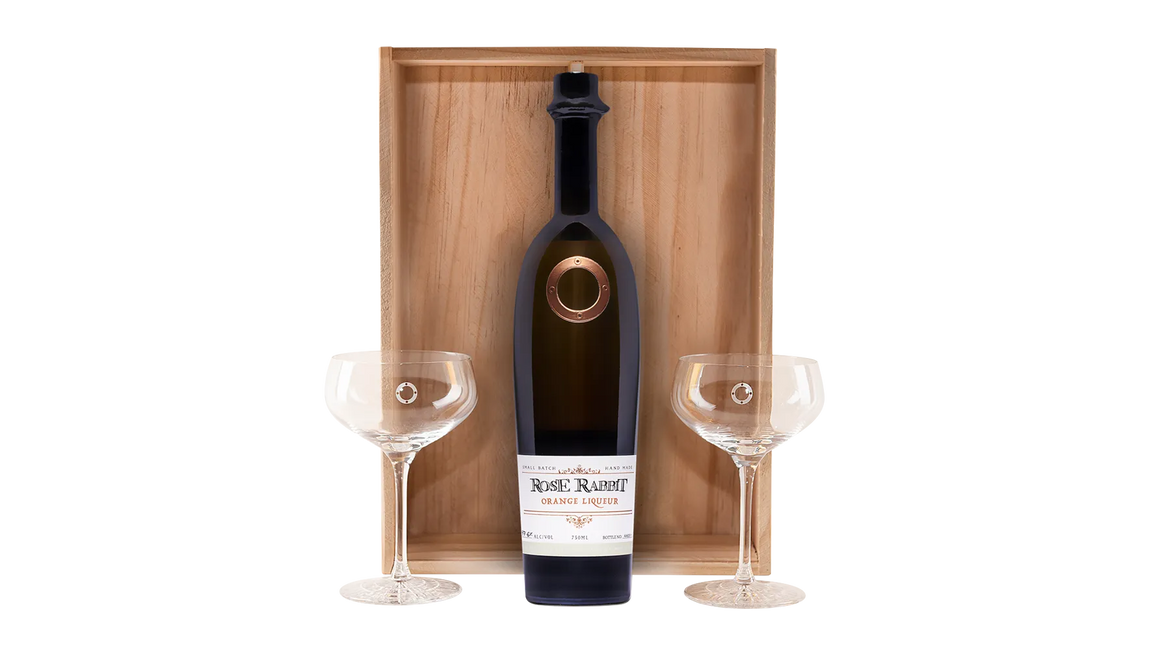 Rose Rabbit & Spiegelau Crystal Martini Gift Set (By Cardrona) - Liqueur - Black Market