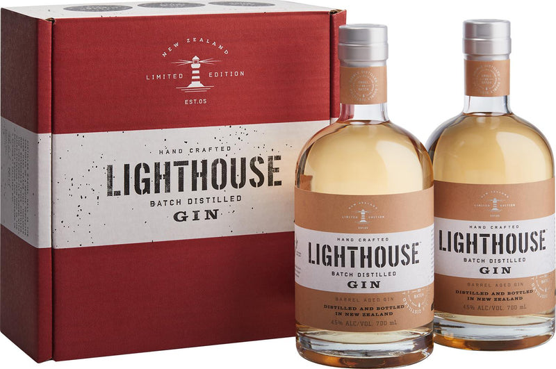 Lighthouse Mt Difficulty Pinot Noir Barrel Aged Gin (700ml) (Twin Pack) - Gin - Black Market