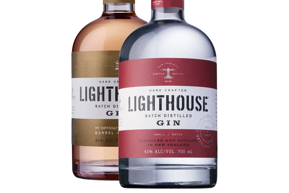 Lighthouse Original & Mt Difficulty Pinot Noir Barrel Gin (700ml) (Twin Pack) - Gin - Black Market