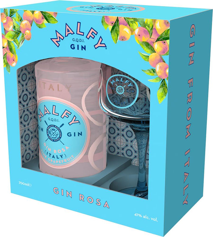 Malfy Rosa Gin & Glass Gift Set - Gin - Black Market