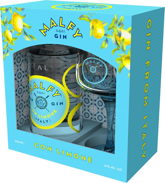 Malfy Limone Gin & Glass Gift Set - Gin - Black Market