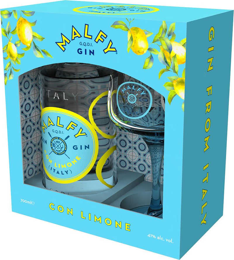 Malfy Limone Gin & Glass Gift Set - Gin - Black Market
