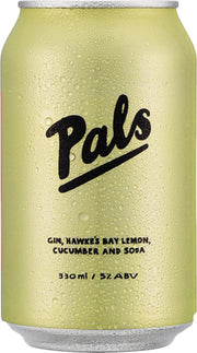 Pals Gin, Hawke’s Bay Lemon, Cucumber & Soda (330ml) (6x10pk) - Gin - Black Market