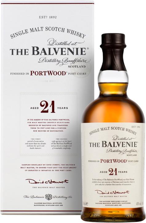 Balvenie 21YO Portwood Single Malt Scotch Whisky (700ml) - Whisky - Black Market