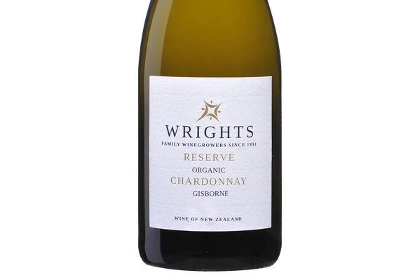 Wrights Reserve Organic Gisborne Chardonnay 2022 - Chardonnay - Black Market
