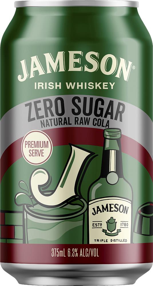 Jameson Zero Sugar Natural Raw Cola (375ml) (6x4pk) - Whisky - Black Market