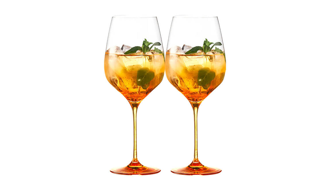 Eisch SECCO Spritz Orange Glasses Gift Set - Glass - Black Market