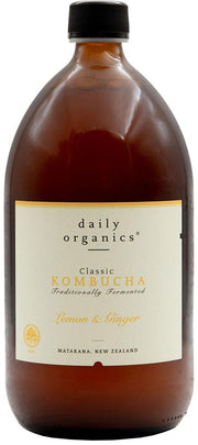 Daily Organics Lemon & Ginger Classic Kombucha (1L) - Kombucha - Black Market