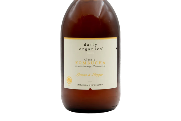 Daily Organics Lemon & Ginger Classic Kombucha (1L) - Kombucha - Black Market