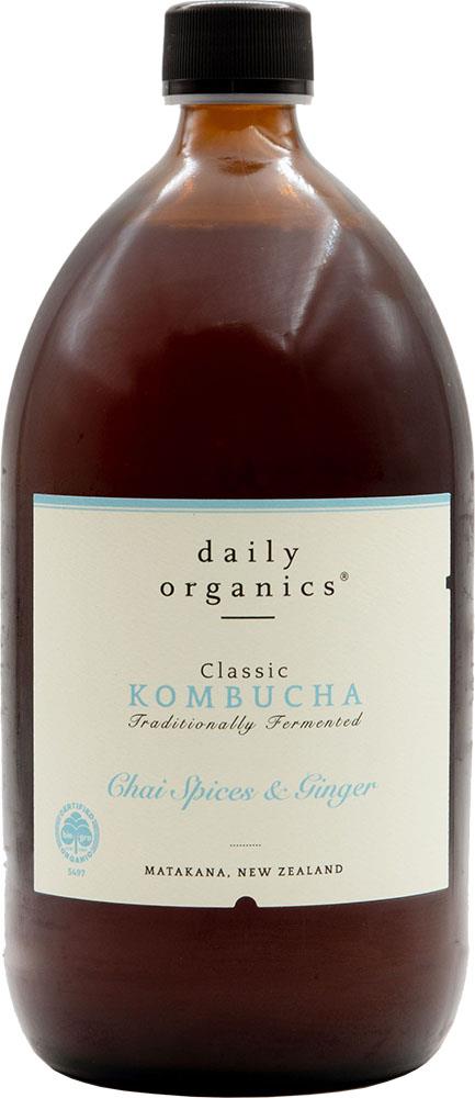Daily Organics Chai Spices & Ginger Classic Kombucha (1L) - Kombucha - Black Market