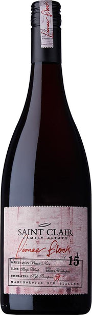 Saint Clair Pioneer Block 15 Marlborough Pinot Noir 2021 - Pinot Noir - Black Market