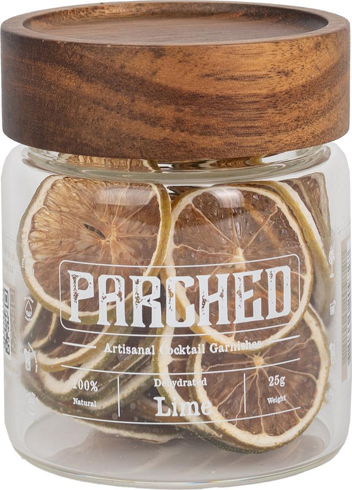 Parched Artisanal Cocktail Garnishes Lime (25g Glass Jar) - Garnish - Black Market