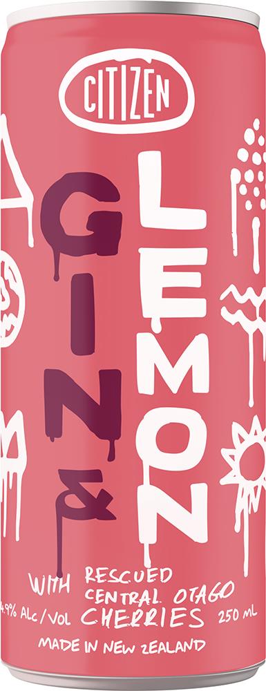 Citizen Gin & Lemon (250ml) - Pre-Mixed - Black Market