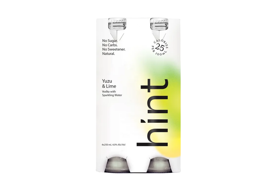 Hint Vodka Yuzu & Lime with Sparkling Water (250ml) (6x4pk) - Vodka - Black Market