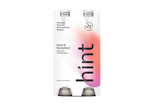 Hint Vodka Peach & Passionfruit With Sparkling Water (250ml) (6x4pk) - Vodka - Black Market