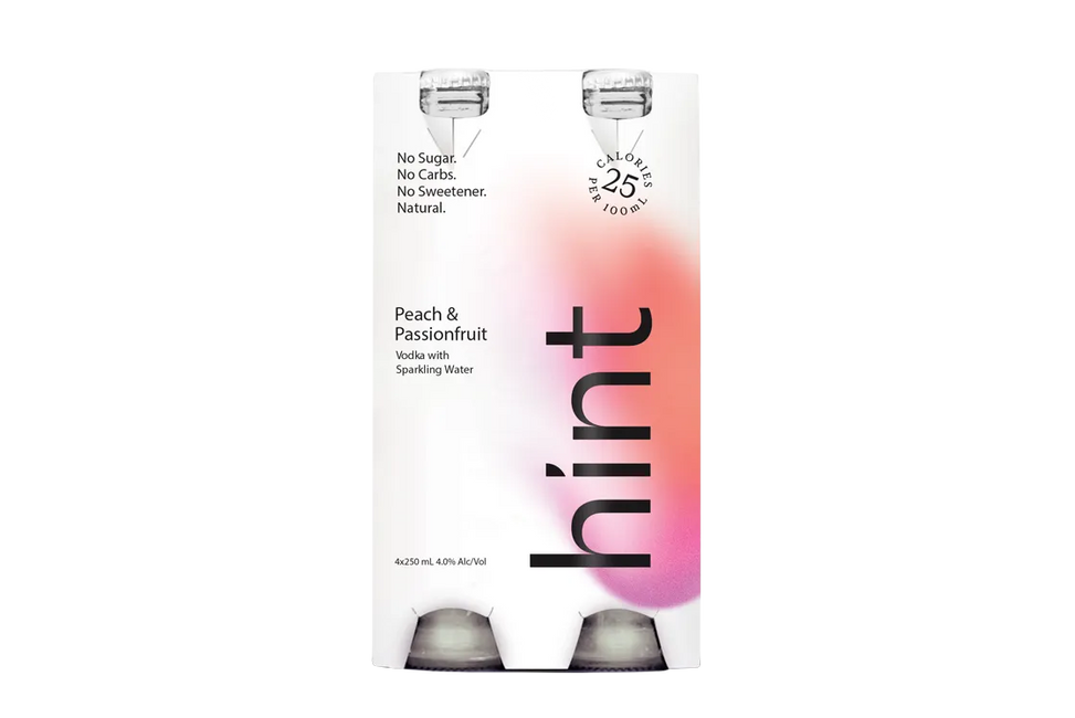 Hint Vodka Peach & Passionfruit With Sparkling Water (250ml) (6x4pk) - Vodka - Black Market
