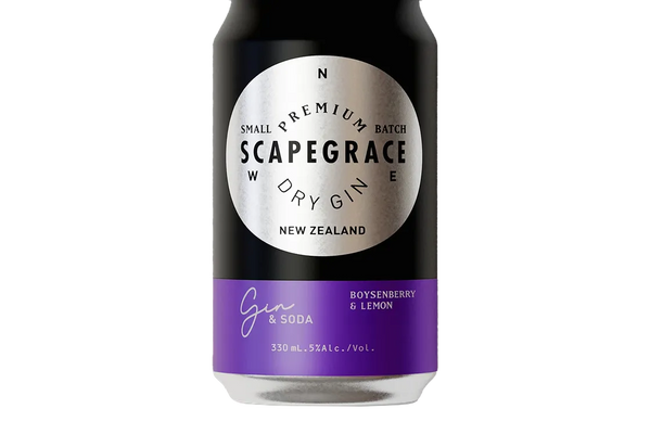 Scapegrace Gin & Soda With Boysenberry & Lemon (330ml) - Pre-Mixed - Black Market