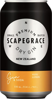 Scapegrace Gin & Soda With Yuzu & Lemon (330ml) - Gin - Black Market