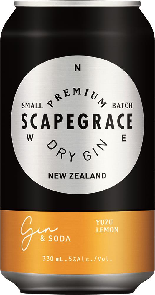 Scapegrace Gin & Soda With Yuzu & Lemon (330ml) - Gin - Black Market