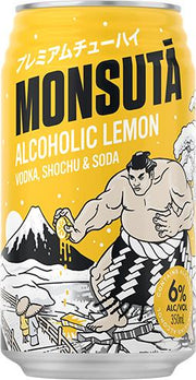 Monsuta Lemon Chu-Hai Vodka & Soda (350ml) (6x4pk) - Pre-Mixed - Black Market