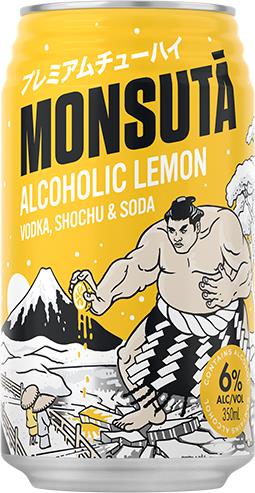 Monsuta Lemon Chu-Hai Vodka & Soda (350ml) (6x4pk) - Pre-Mixed - Black Market