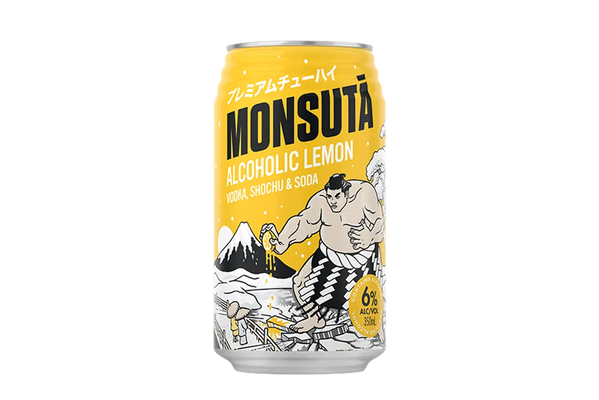 Monsuta Lemon Chu-Hai Vodka & Soda (350ml) (6x4pk) - Pre-Mixed - Black Market